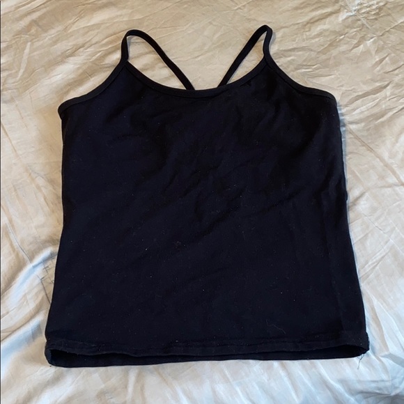 lululemon athletica Tops - Lululemon Power Y Black Tank Top